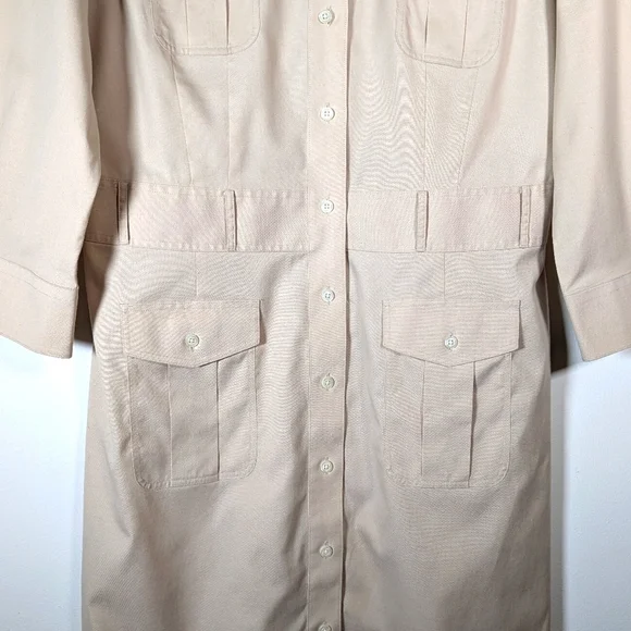 Brooks Brothers Tan Shirt Dress Sz 8 - Picture 3 of 6